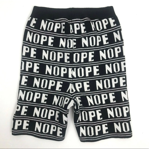 Urban Outfitters NOPE Sweater Biker Shorts Black/White Knit Women Sz XS NWOT - Picture 3 of 8